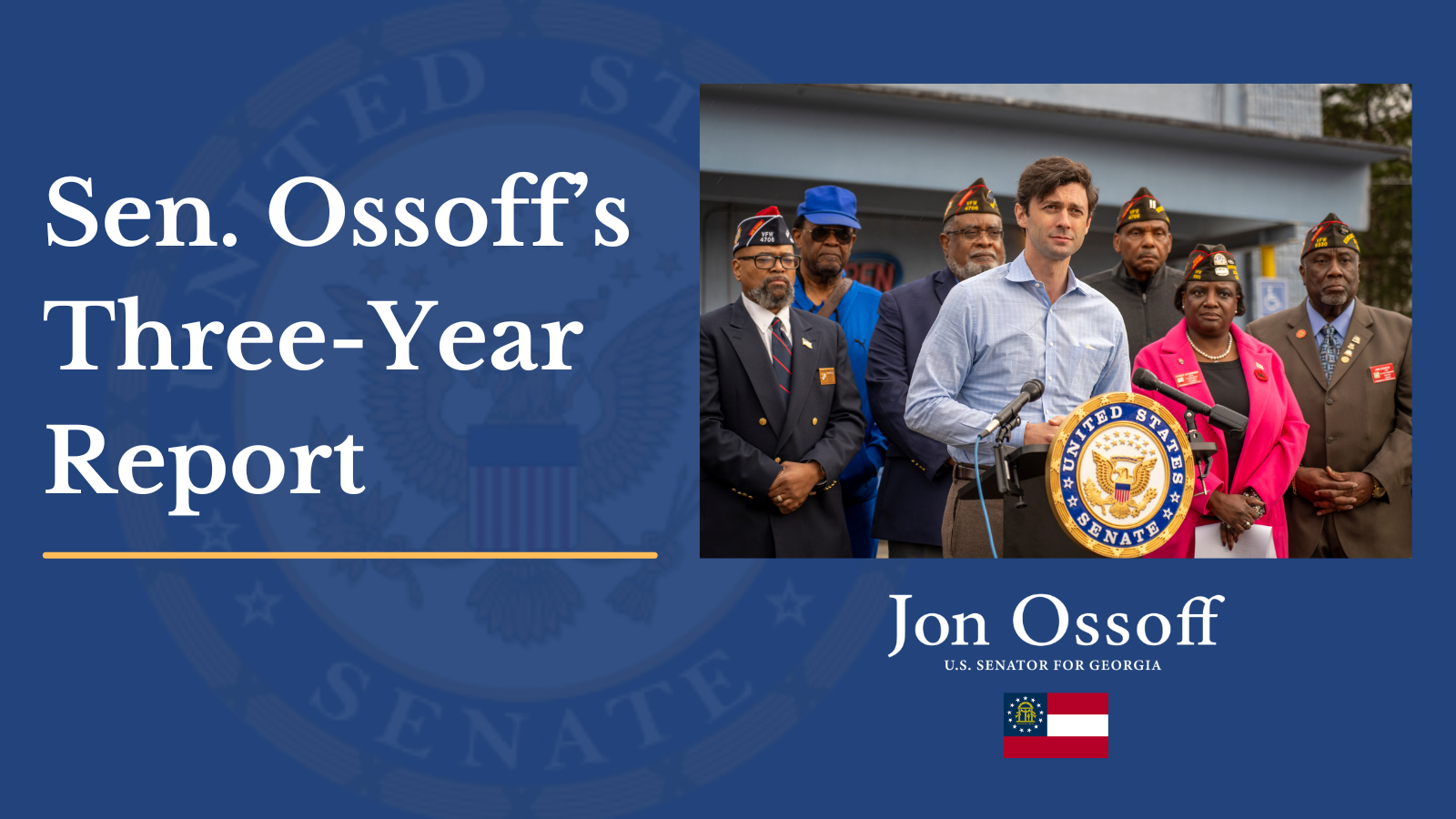 Three-Year Report - U.S. Senator for Georgia Jon Ossoff